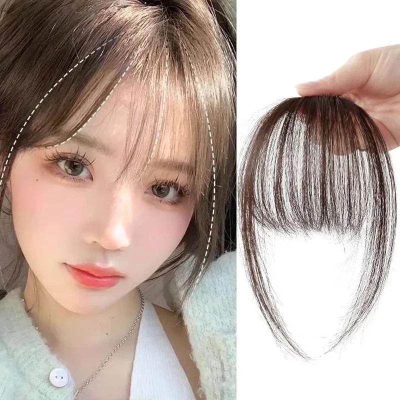 Faux Air frange cheveux Extension à clips cheveux synthétiques fausse frange naturel faux postiche f