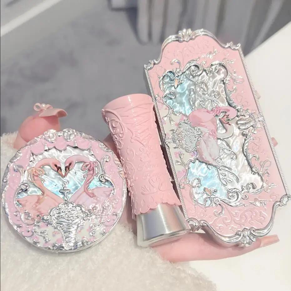 Coffret de maquillage Flower Knows, collection complète Swan Bear Garden, blush en relief, rouge à l