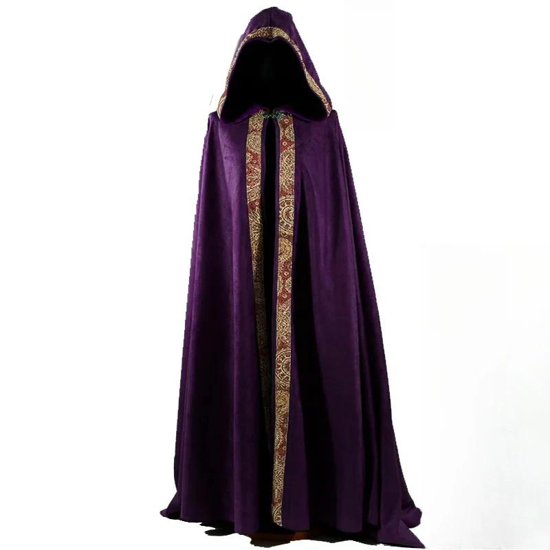 Cape à capuche gothique Vintage pour hommes et femmes, manteau d'halloween, Vampire, diable, magicie