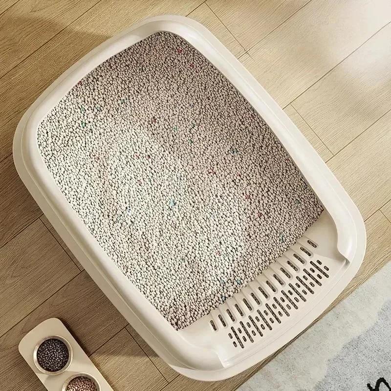Bac à litière pour chat, bac à sable de petite taille pour toilettes anti-éclaboussures pour chat