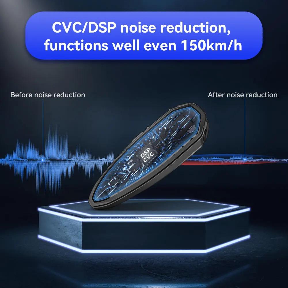 Lexin LX-GTX Intercom Moto 2 Casques Bluetooth pour moto, appareil de communication pour casque, Int