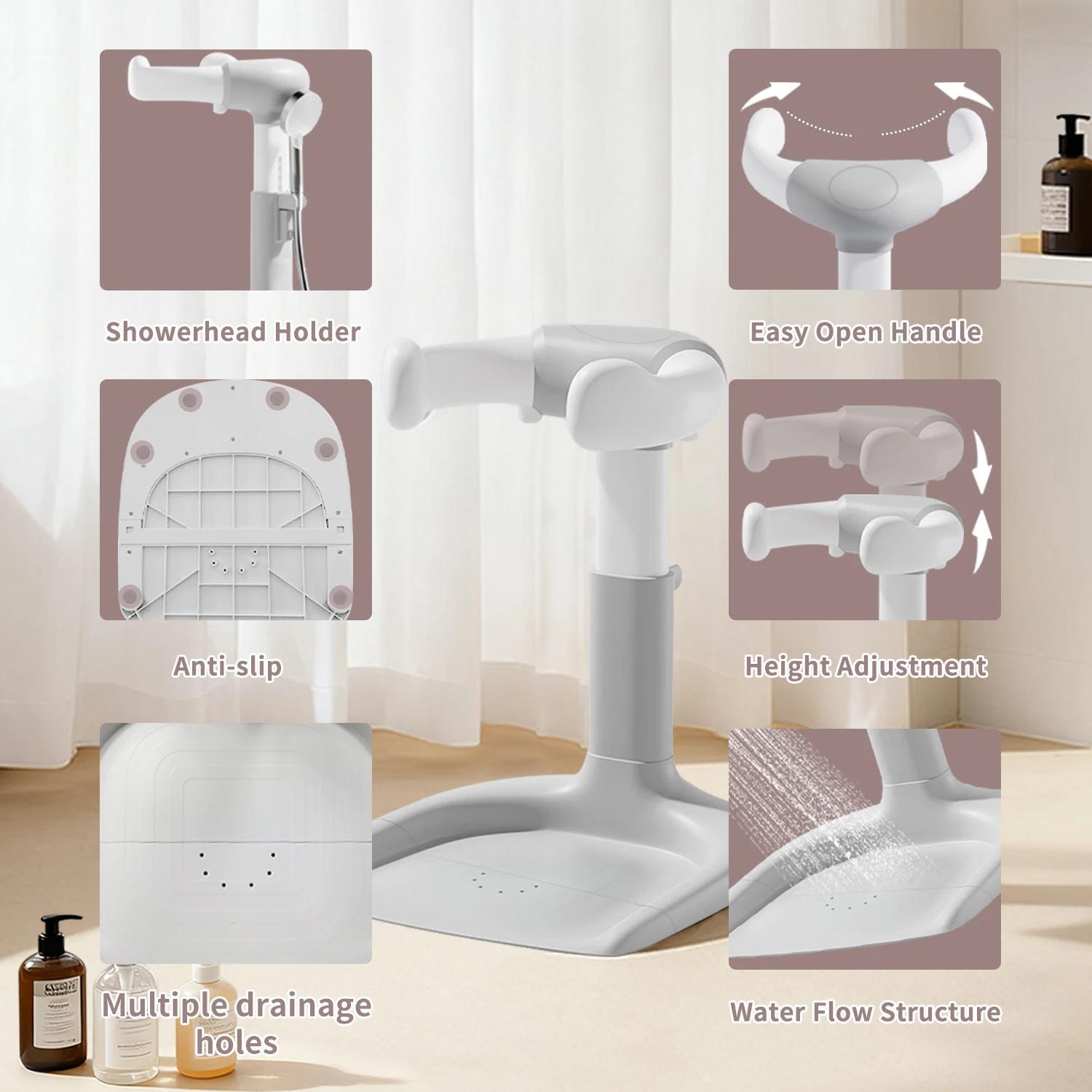 Support de bain pour bébé, Assistant de bain pour bébé, Support de bain avec hauteur et accoudoir ré