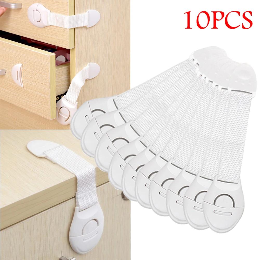 Serrure d'armoire de sécurité pour enfants, 10 pièces, Protection de sécurité pour bébé, serrure de