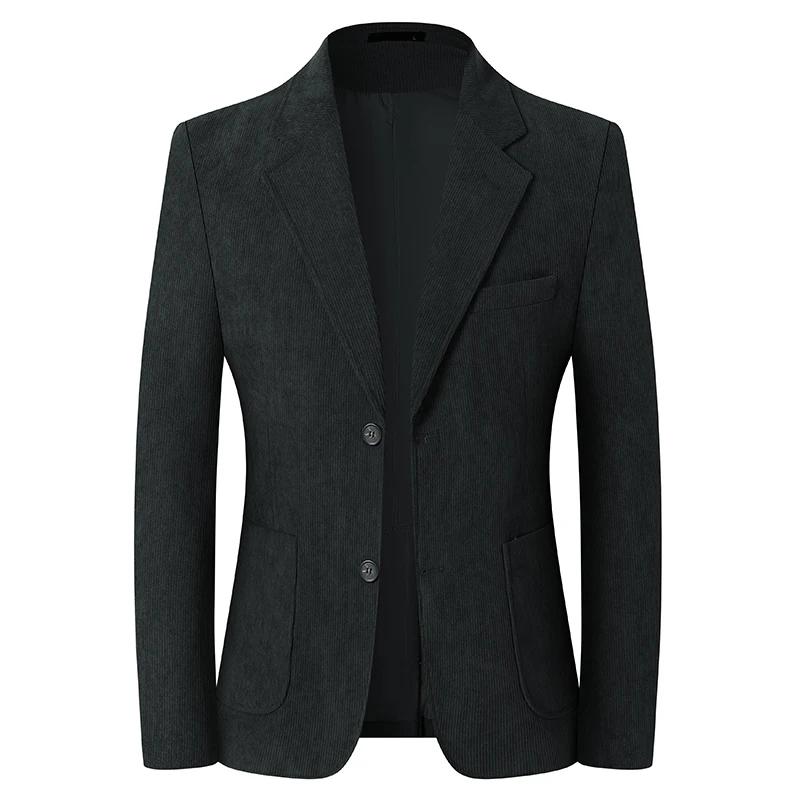 Blazer Hombre haute qualité hommes à la mode veste en velours côtelé affaires décontracté Banquet So