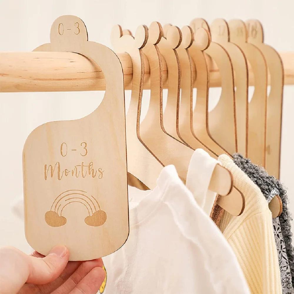 Accessoires de photographie pour nouveau-nés, 7 pièces, cartes de jalon mensuelles en bois, cadeaux