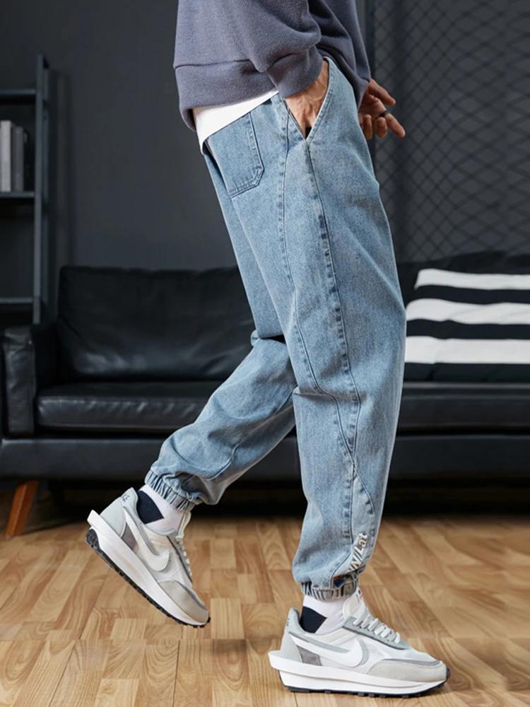 Jean de jogging grande taille pour hommes 6XL 7XL 8XL Streetwear noir bleu pantalon Cargo en Denim d