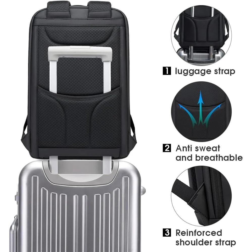 BANGE affaires sacs à dos ordinateur portable 15.6 pouces multifonctionnel étanche grande capacité t