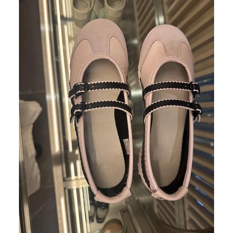 Chaussures Mary Jane pour femmes, ballerines à bout rond, baskets sportives, chaussures de marche dé