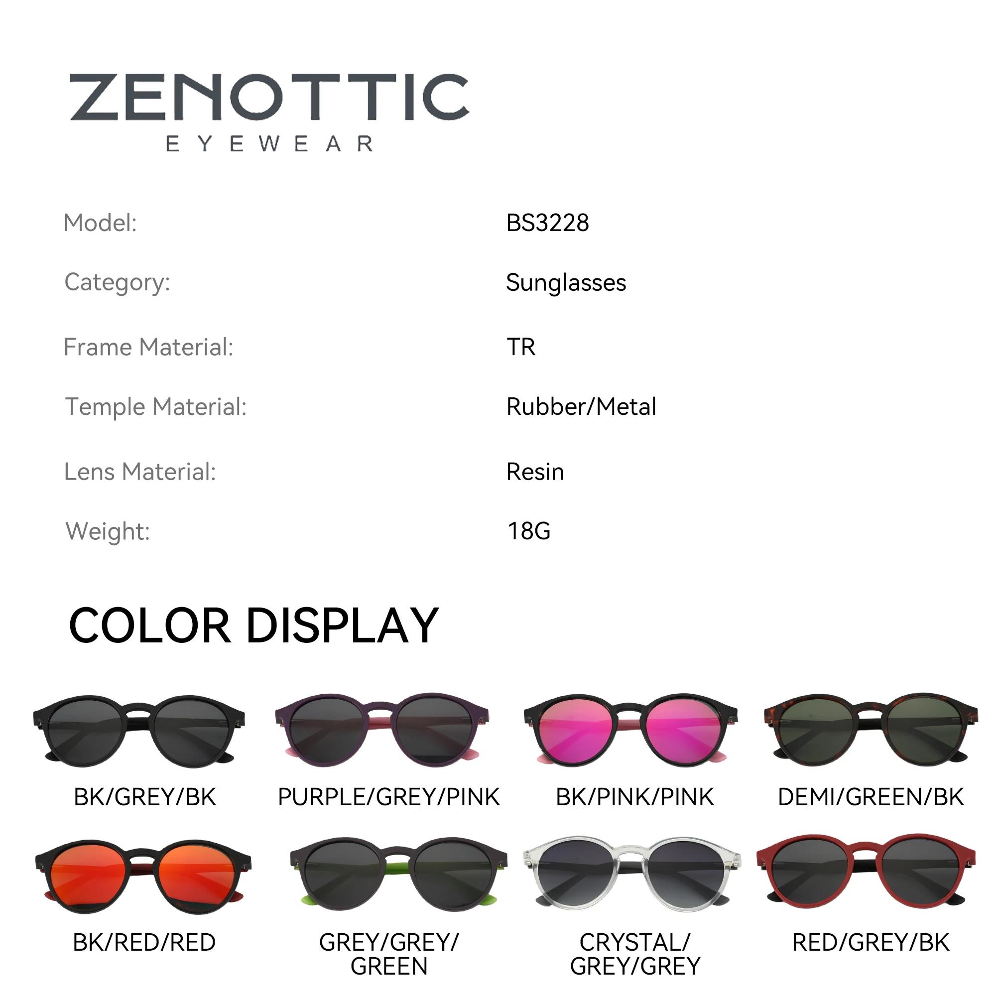 ZENOTTIC mode UV400 protéger lunettes de soleil hommes femmes Vintage cadre rond jambes en caoutchou