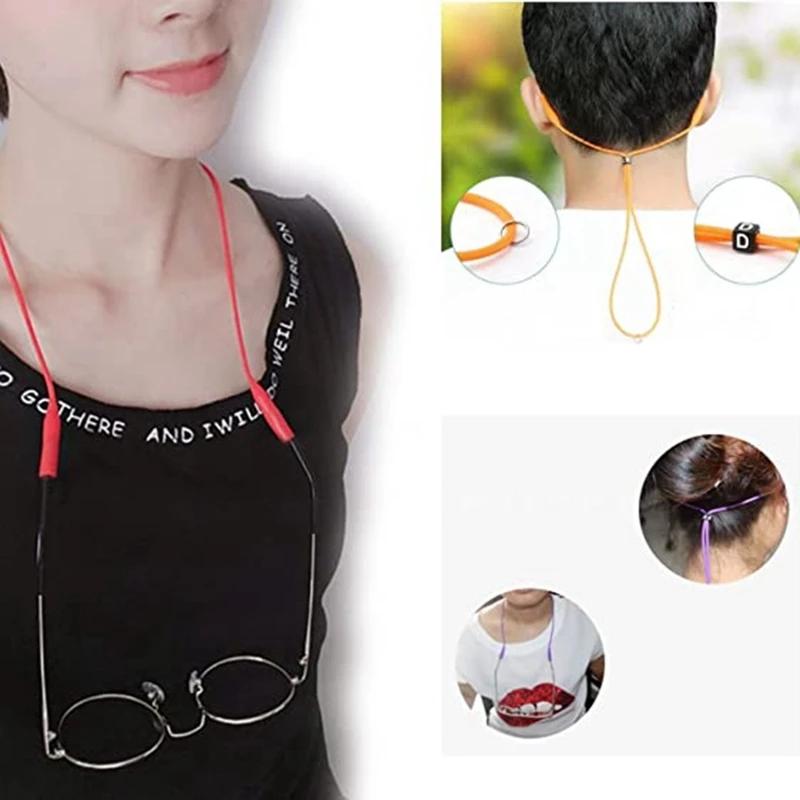 Sangles élastiques réglables en Silicone pour lunettes de soleil, 3 pièces, chaîne de sport antidéra