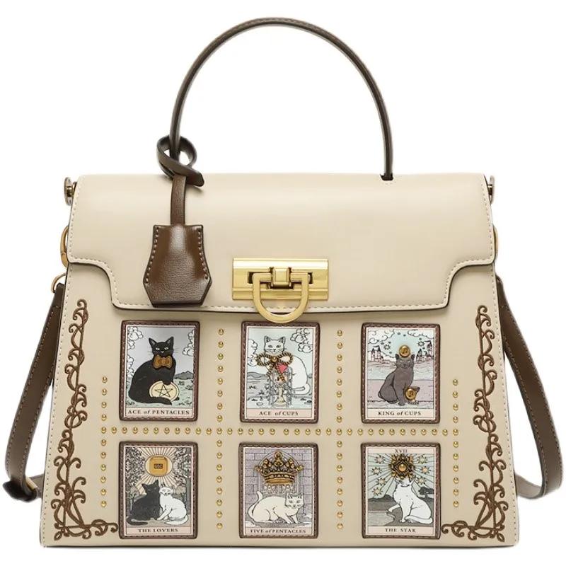 Sac à main de marque pour femmes, sac à bandoulière léger de luxe haut de gamme de styliste rétro, n