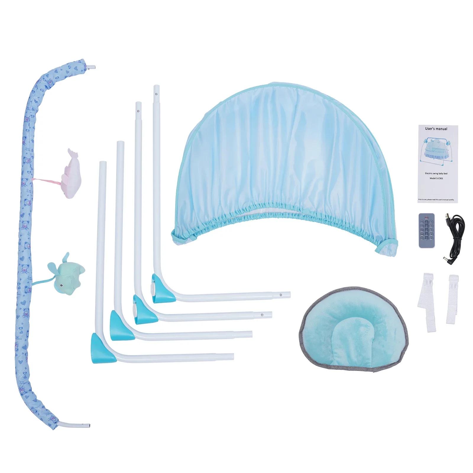 SHZICMY Berceau Électrique pour Bébé, Balancelle Électrique, Lit de Bébé, Berceau Automatique Sûr av