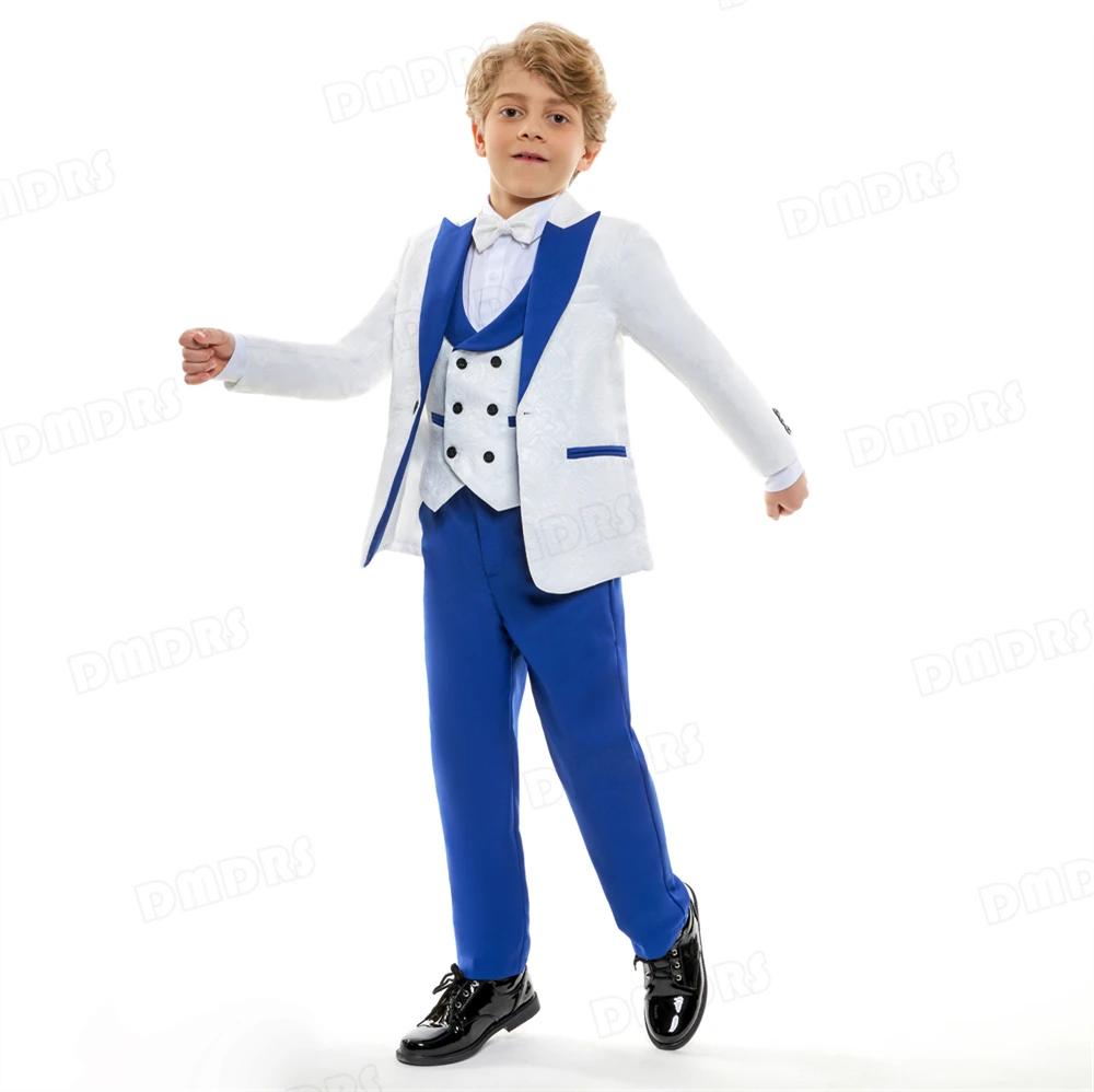 Ensemble formel 4 pièces pour garçon, pantalon de smoking classique pour enfants, olympiques Paisley