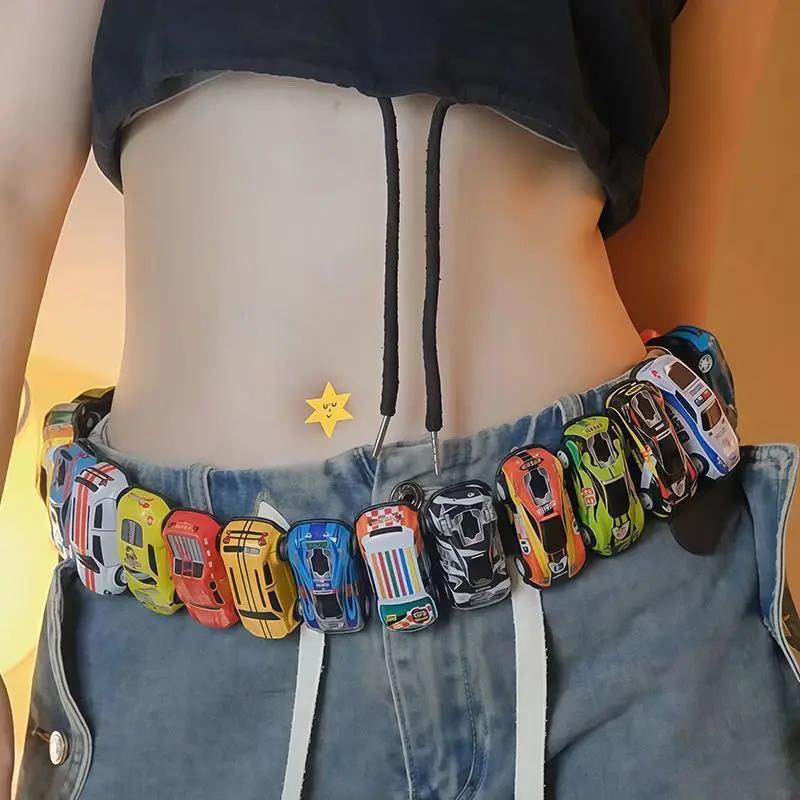 Nouvelle personnalité colorée voiture taille ceinture chaîne Punk jeunesse Style ceinture avec multi