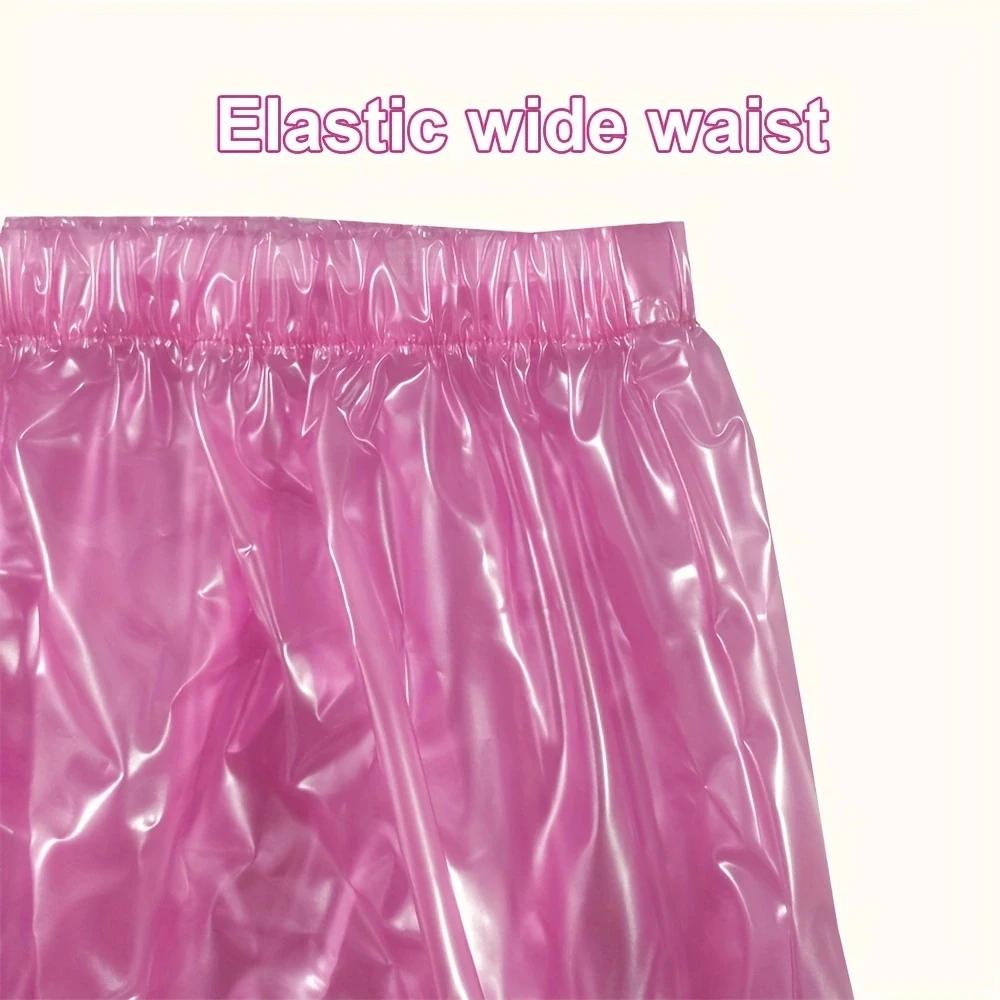 Sous-vêtements PVC transparents taille haute - Couches adultes réutilisables douces pour incontinence adolescente