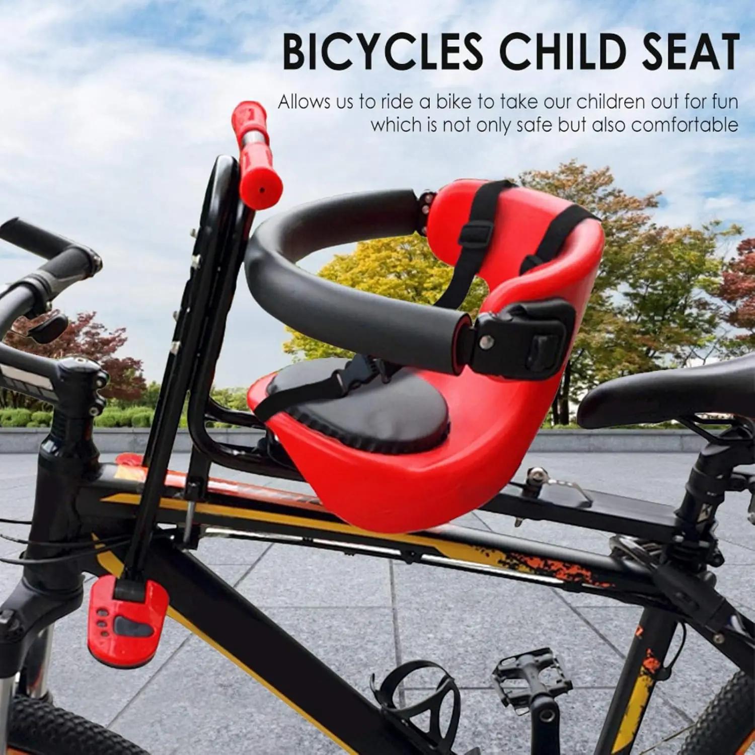 Siège pour enfant pour vélos avant, siège enfant, installation facile, mesures de sécurité, accessoi