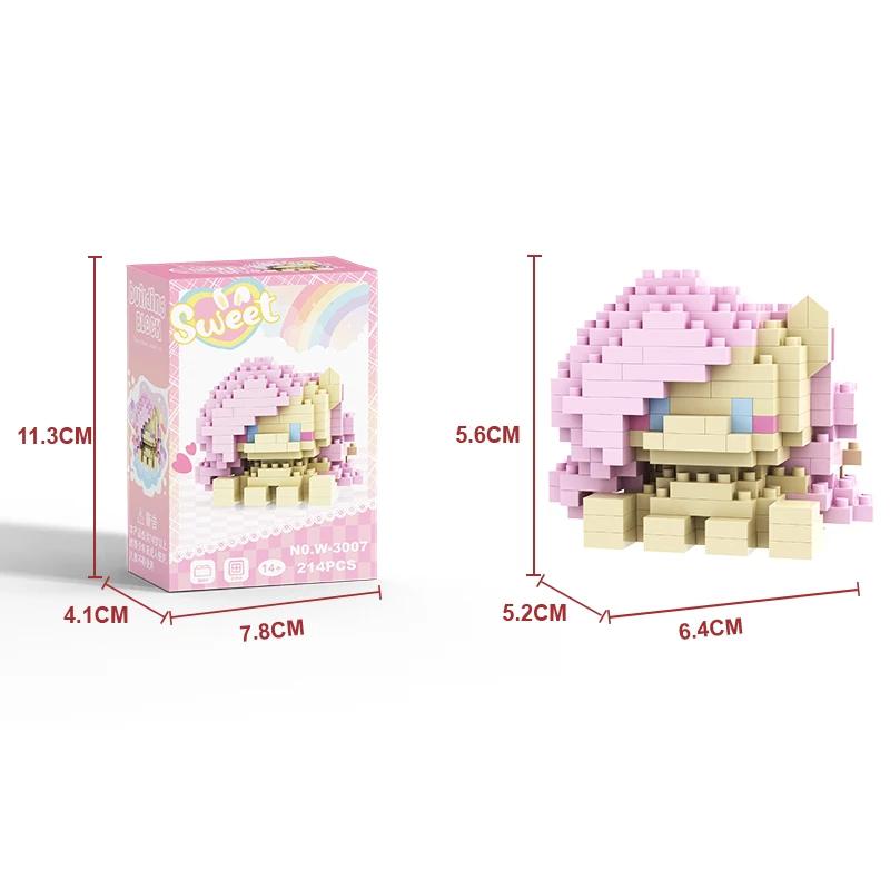 Blocs de construction My Little Pony Lega Equestria pour filles, blocs de construction scintillants,