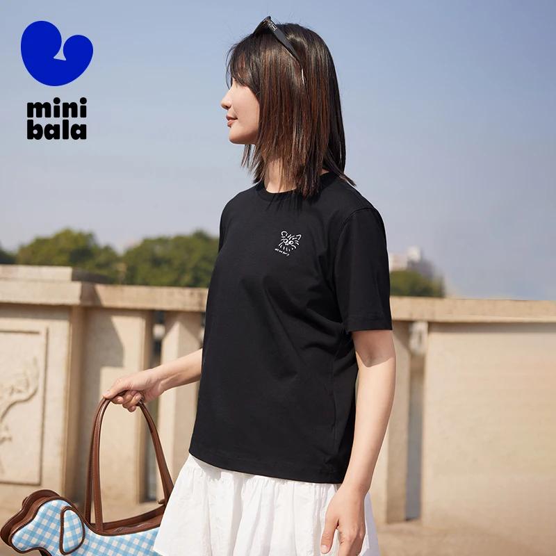 T-shirt à manches courtes Mini Bala pour enfants, haut décontracté, carillon, cool, anti-favorable,