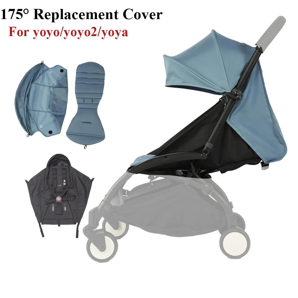 175 ° 3 pièces/ensemble accessoires de poussette capuche, matelas et coussin de siège pour YOYO/YO