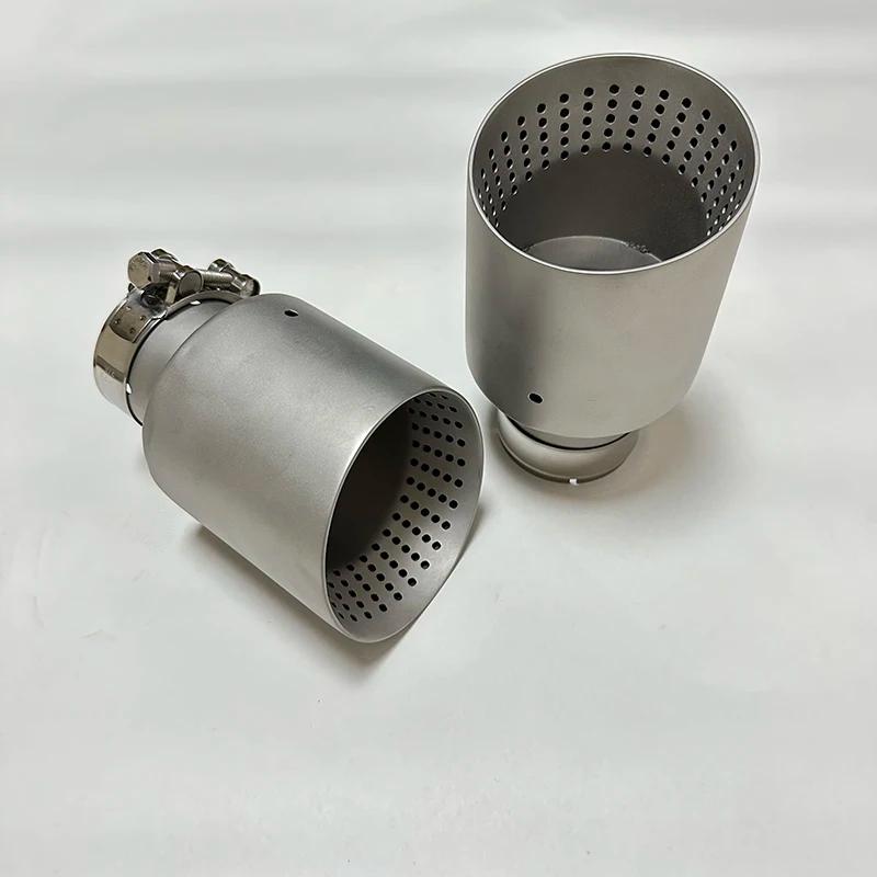 1 pièces accessoires de voiture buse d'échappement mat 304 acier inoxydable système de silencieux de