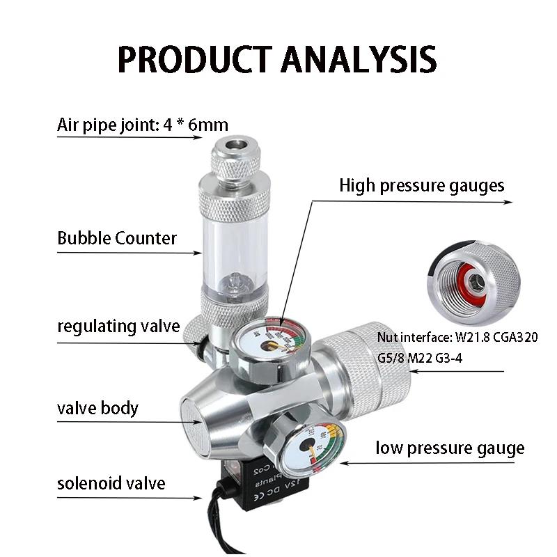 Nouveau régulateur de CO2 d'aquarium à monter soi-même, vanne électromagnétique, compteur de bulles,