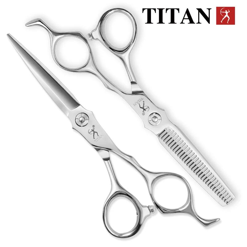 Ciseaux de coiffure professionnels Titan, ciseaux de coiffeur, outil de barbier amincissant de 6.0 p