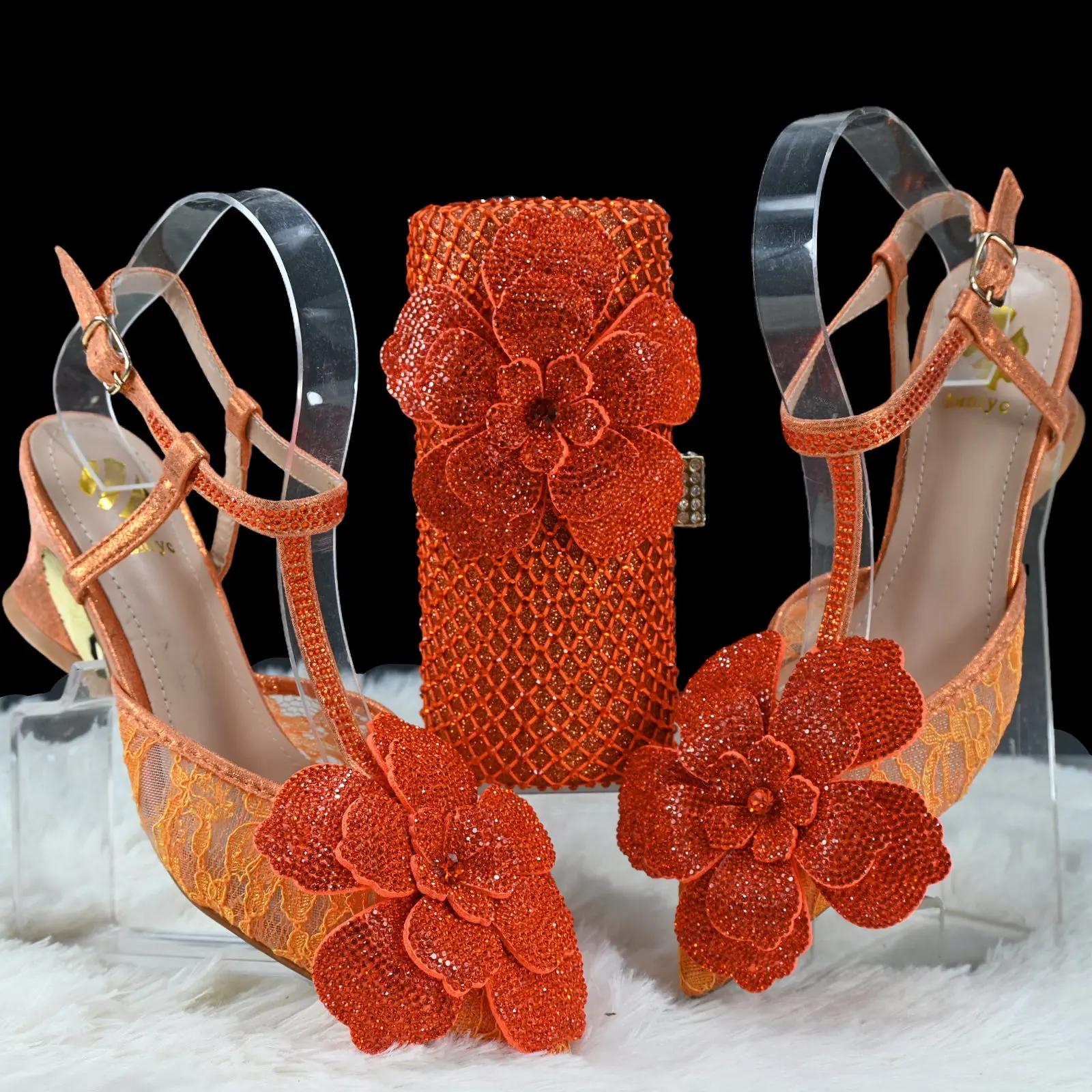 Doershow ensemble de chaussures et de sacs de mode de mariage africain chaussures italiennes argenté
