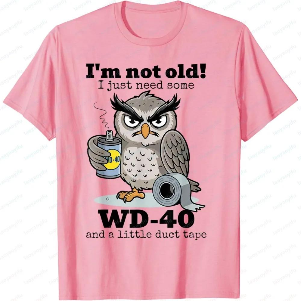 T-shirt graphique décontracté pour hommes, à la mode, à manches courtes, avec motif hibou, « Je ne s