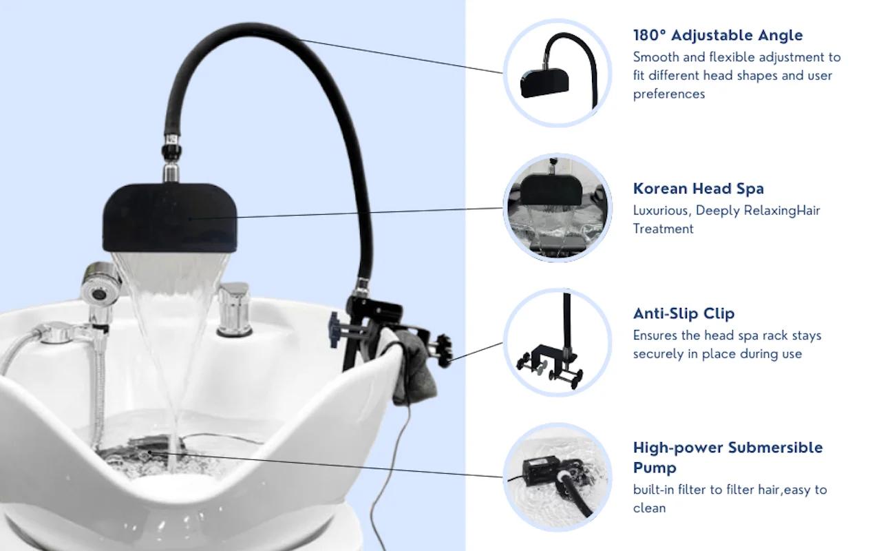 Nouvel équipement de thérapie de tête de Spa pour cheveux, Circulation d'eau de douche SPA dans le b
