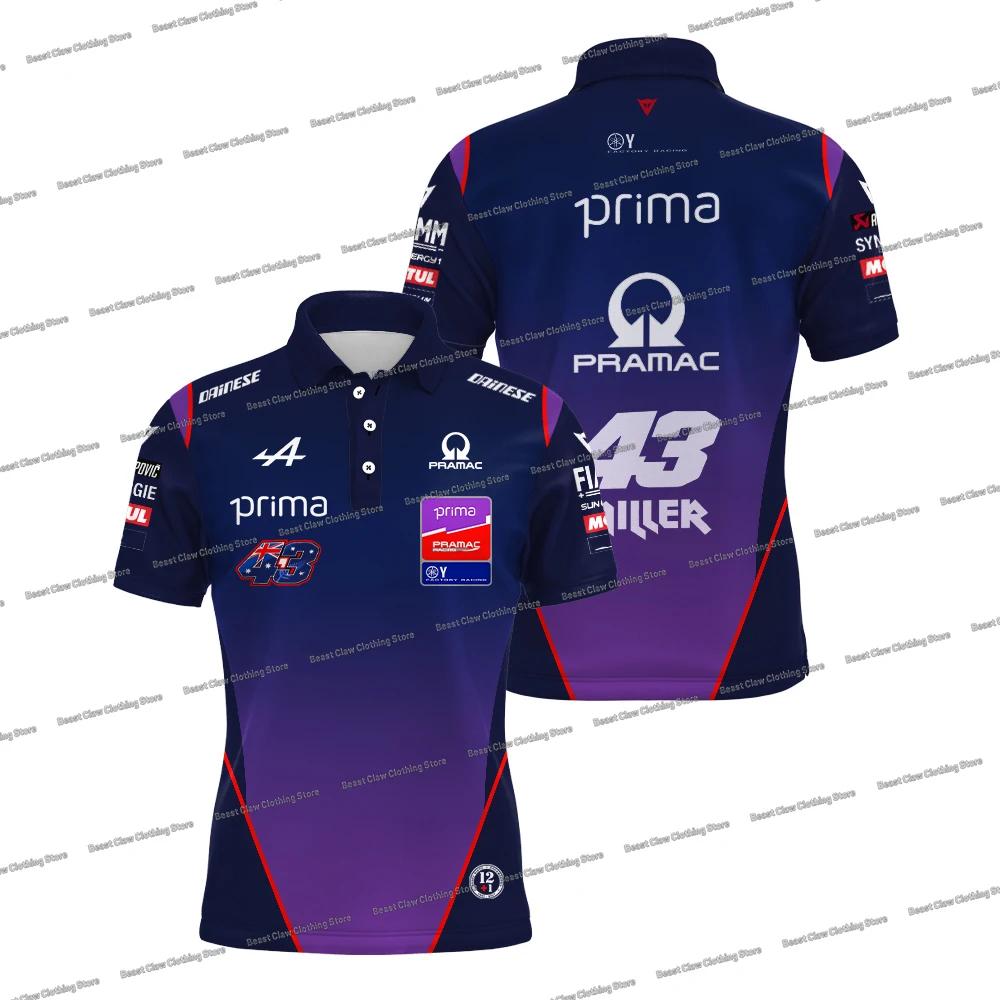 Nouveau Polo Homme 2026 Jack Miller 43 Toprak Razgatlioglu 7 T-shirt Pilote Moto Sport Séchage Rapid