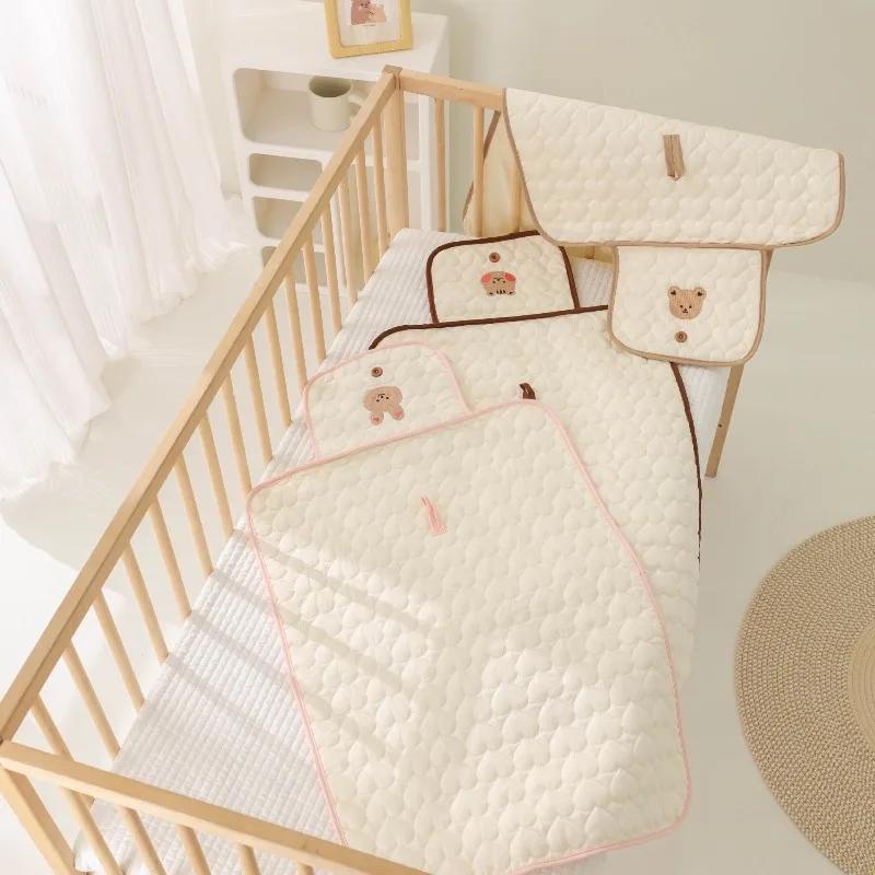 Tapis à langer pliable et portable pour bébé, matelas absorbant pour nouveau-né, couverture de lit s