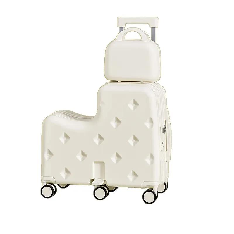Valise pour enfants valise mère et enfant boîtier de chariot monté 20 pouces valise d'embarquement p