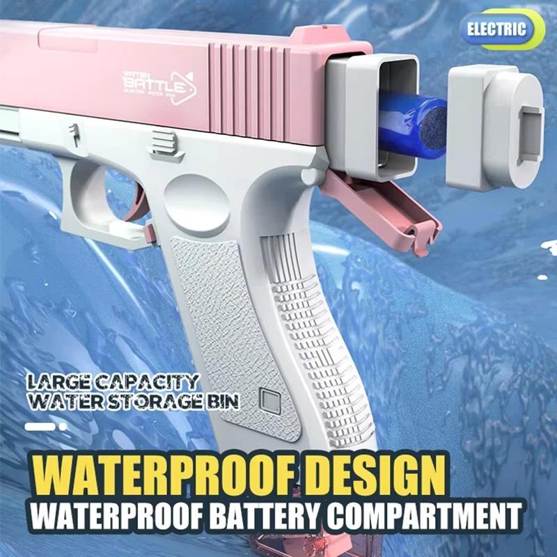 Pistolet à eau électrique portable, jouets d'extérieur pour enfants, rafale automatique