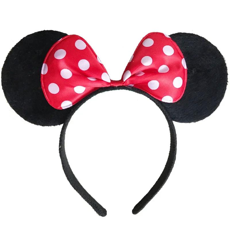 Oreilles de souris pour filles, bandeau à nœud solide, fournitures de fête d'anniversaire et Costume