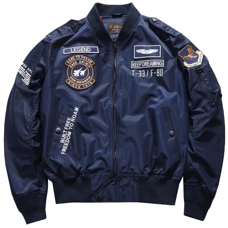 Hommes printemps tactique armée MA-1 vol Bomber veste mâle Baseball collège pilote Air Force automne