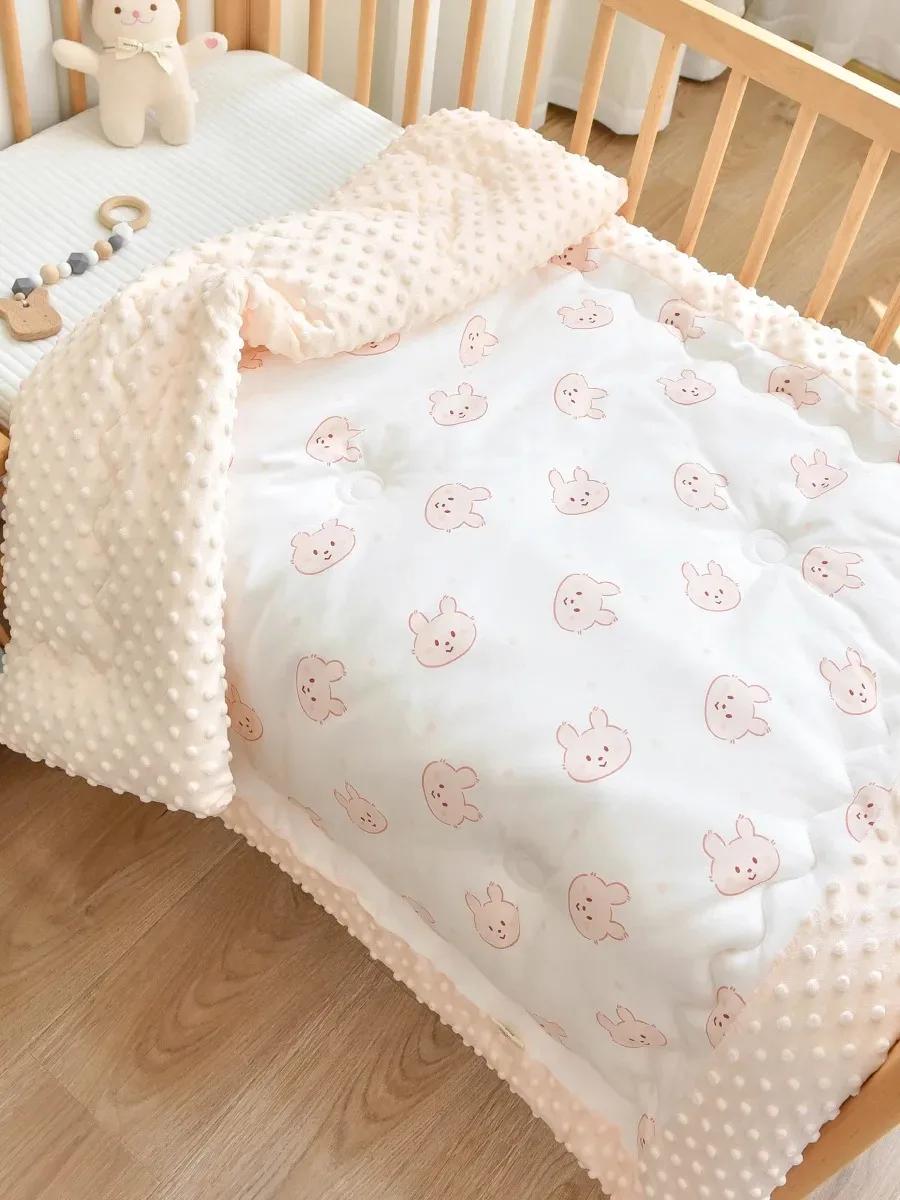 Couette brodée universelle en coton pour bébé, housse confortable pour climatiseur, quatre saisons,