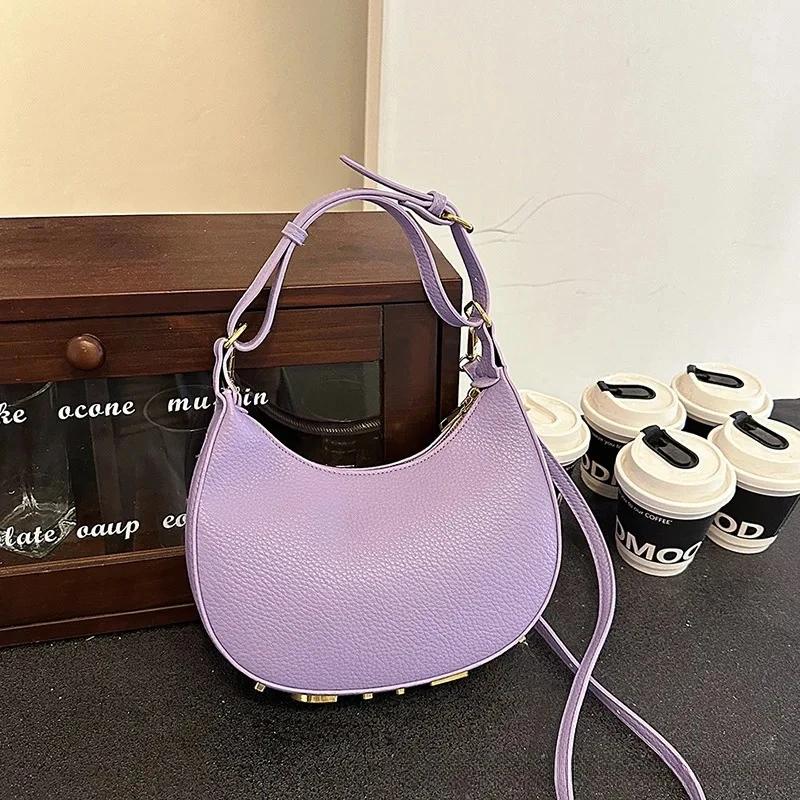 Sac hobo en cuir véritable pour femmes, sac à bandoulière élégant, sac à main de luxe pour le quotid
