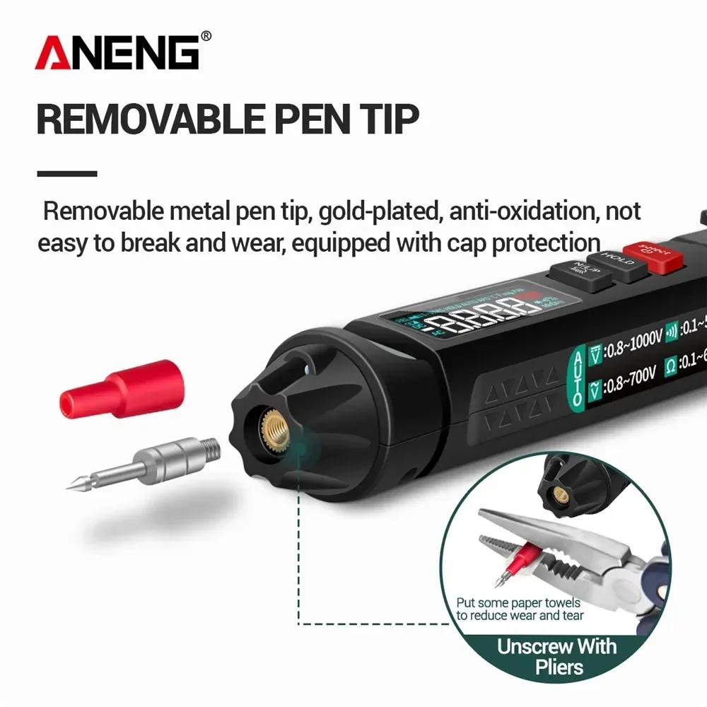 ANENG – multimètre numérique de type stylo, 6000 points, testeur de stylo professionnel Intelligent,