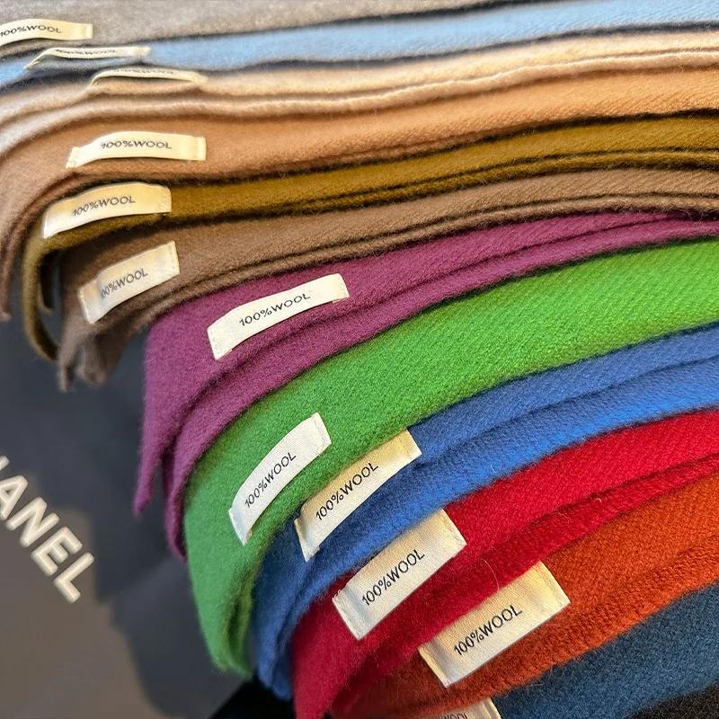 100% laine Style coréen tricoté écharpe triangulaire femmes hiver chaud foulard châle multi-fonction