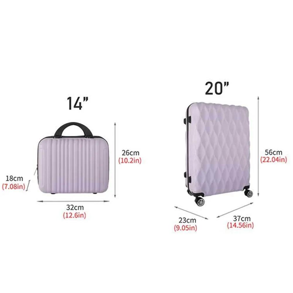 Ensemble de bagages 2 pièces, valise cabine 20 pouces, petit ensemble de valises portables 14 pouces