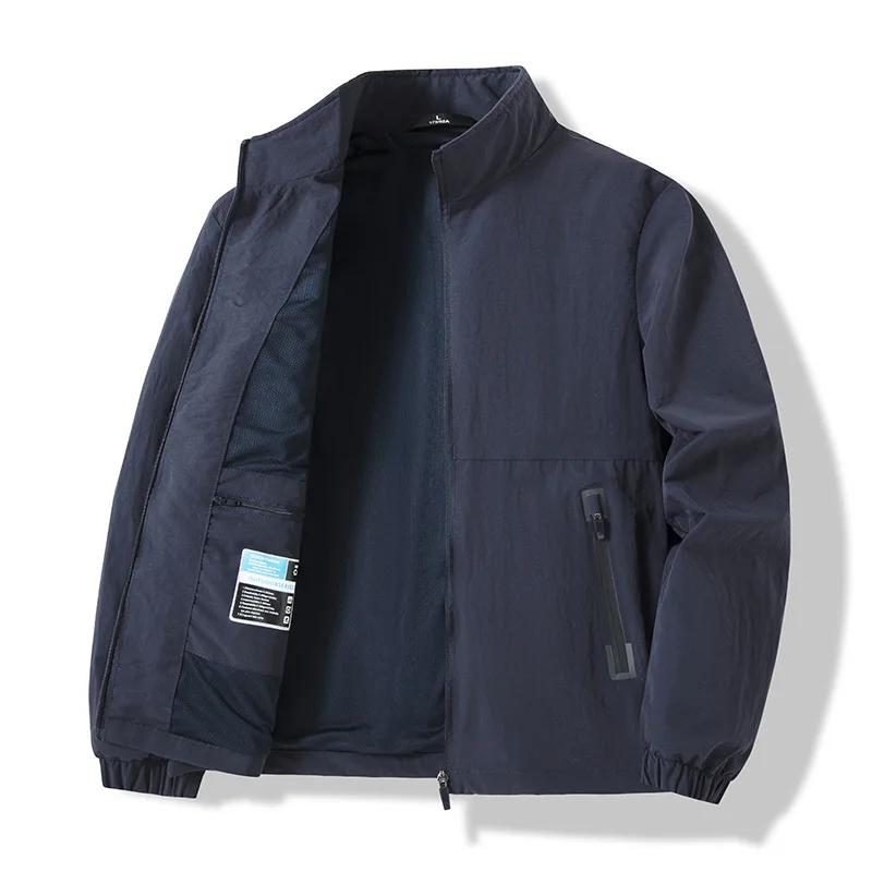 Nouvelle veste pour homme printemps-automne coupe ample col montant sportswear décontracté extérieur
