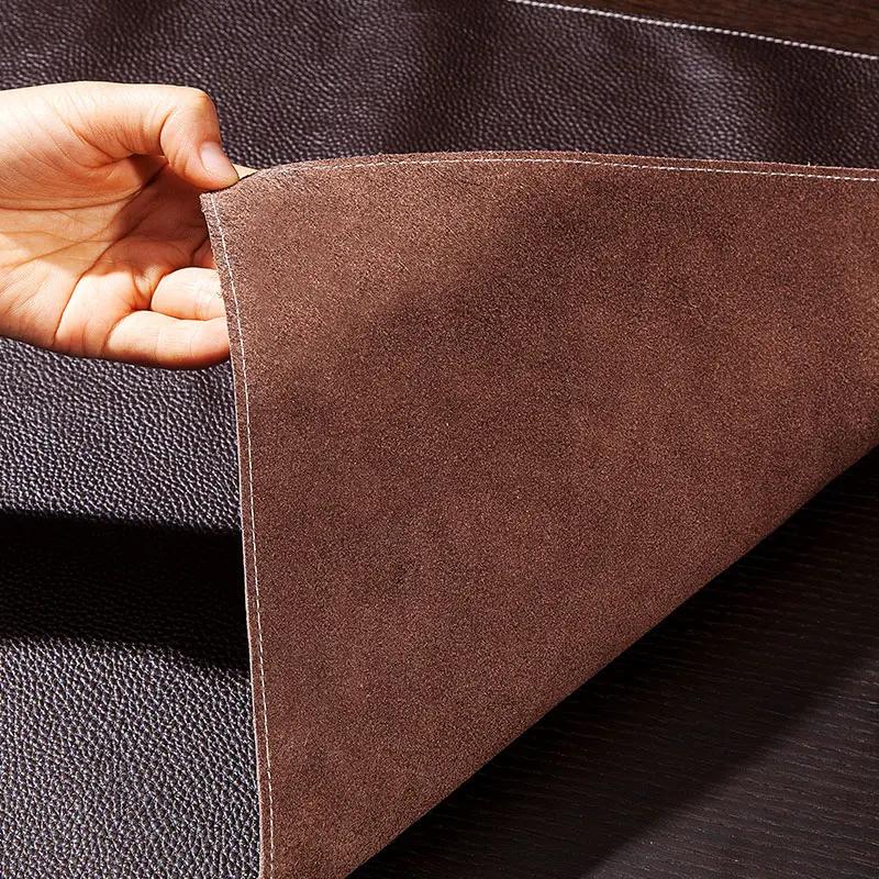 Grand tapis de souris en cuir 100% véritable pour ordinateur de bureau, bureau d'étude, de jeu, coul