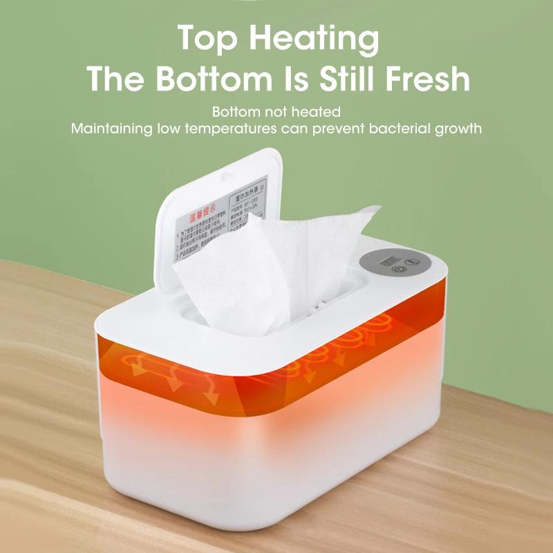 Chauffe-lingettes bébé portable avec écran LED et charge USB - Usage domestique et voiture