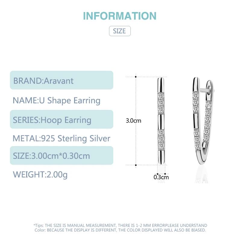 Aravant 925 argent 18K or cubique zircone boucles d'oreilles pour les femmes bijoux de mode