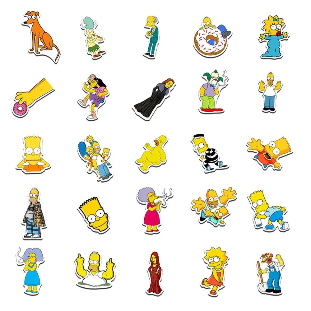 10/30/50 PIÈCES Les Simpsons Dessin Animé Autocollants Graffiti BRICOLAGE Planche À Roulettes Ordina