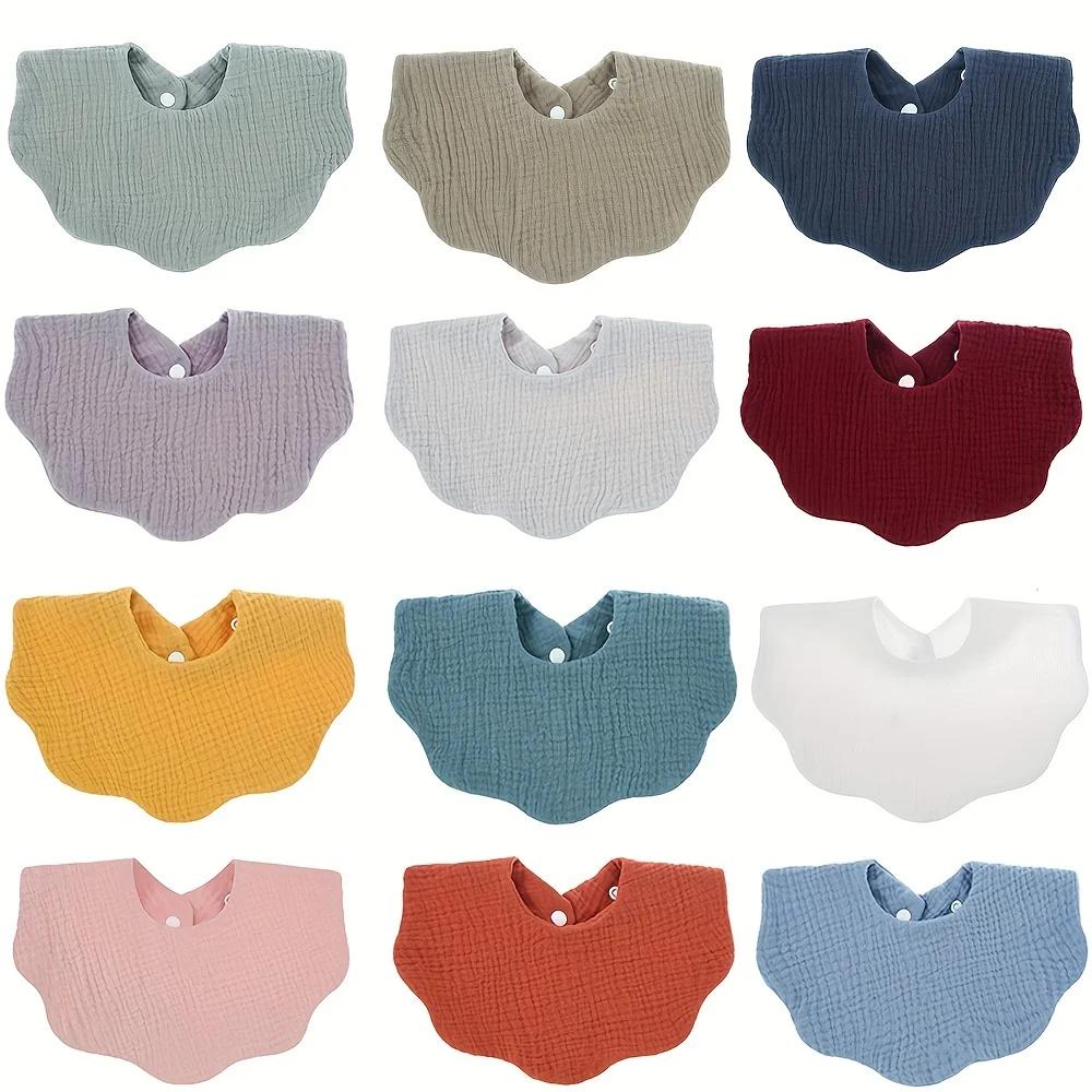 Bavoirs en coton doux pour bébé, 1 pièce, couleur unie, bavoirs pour nouveau-né, Bandana, écharpe po