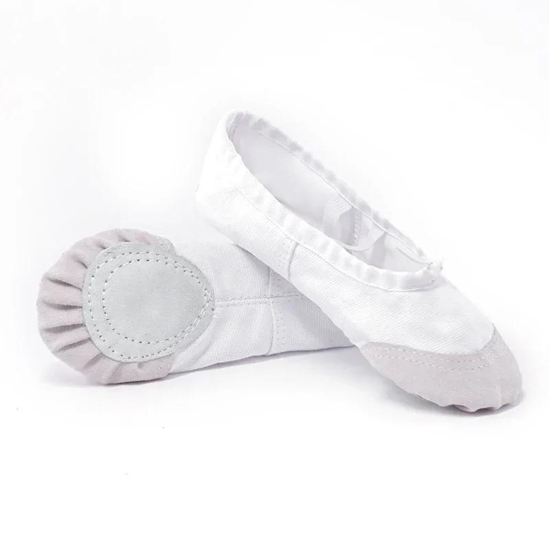 Tête plate en toile noir blanc doux Zapatos De Punta De balleriny BD ballet ventre gym yoga chaussur