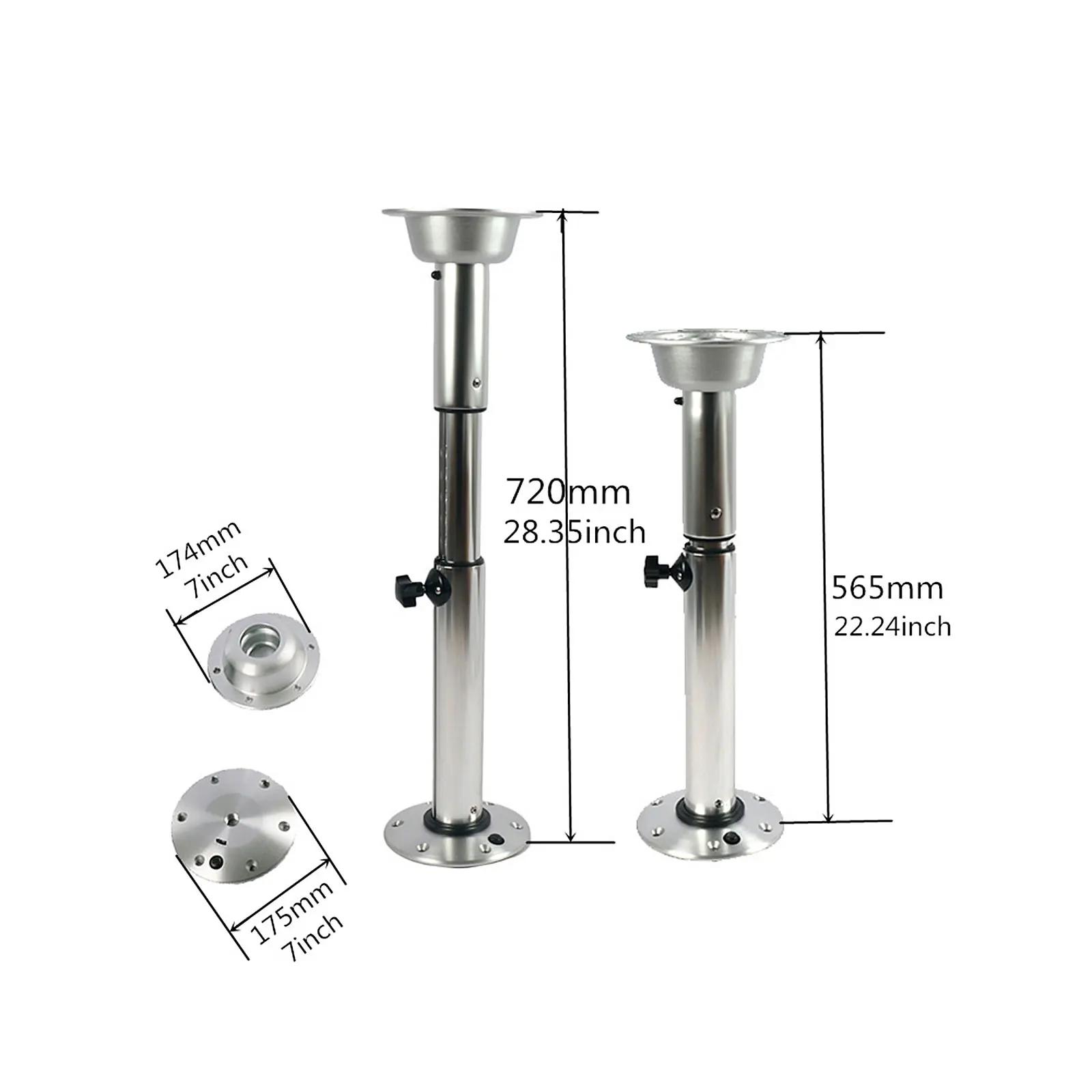 Piédestal de table réglable en aluminium, support pour bateau marin, caravane, Hurhome, 565mm-720mm,