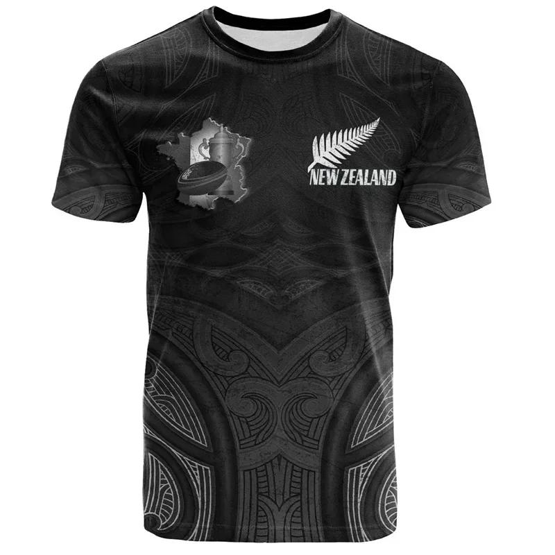 Été nouvelle-zélande Maori ballon de Rugby imprimé t-shirt Fitness sport hommes séchage rapide t-shi
