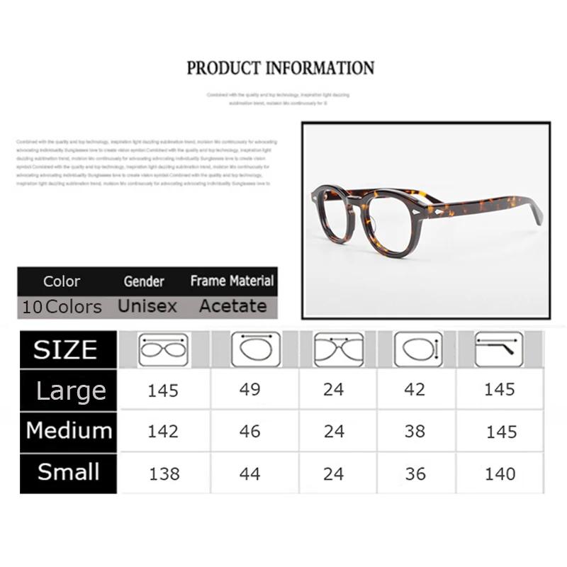 Monture de lunettes optiques pour homme et femme, style Lemtosh, lunettes Johnny Depp, monture en ac